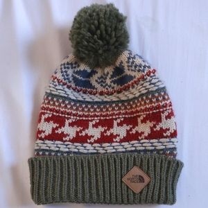 The North Face pompom hat